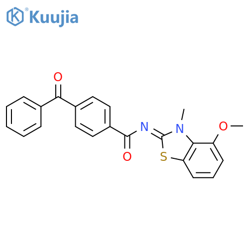 4-benzoyl-N-(2E)-4-methoxy-3-methyl-2,3-dihydro-1,3-benzothiazol-2-ylidenebenzamide structure