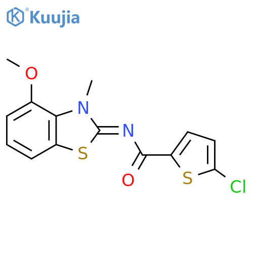 5-chloro-N-(2E)-4-methoxy-3-methyl-2,3-dihydro-1,3-benzothiazol-2-ylidenethiophene-2-carboxamide structure