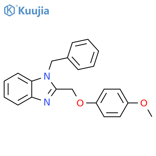 1-benzyl-2-(4-methoxyphenoxy)methyl-1H-1,3-benzodiazole structure