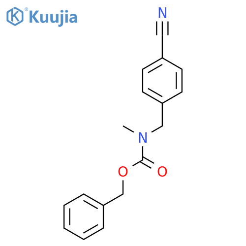 Carbamic acid, [(4-cyanophenyl)methyl]methyl-, phenylmethyl ester structure