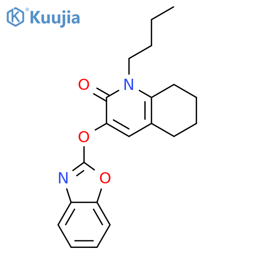 2(1H)-QUINOLINONE, 3-(2-BENZOXAZOLYLOXY)-1-BUTYL-5,6,7,8-TETRAHYDRO- structure
