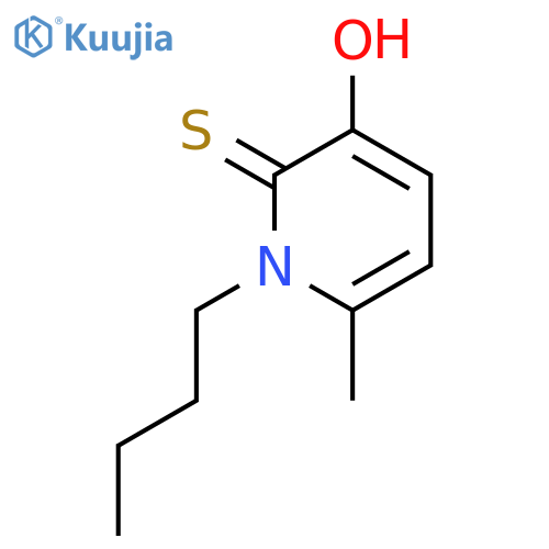 2(1H)-PYRIDINETHIONE, 1-BUTYL-3-HYDROXY-6-METHYL- structure