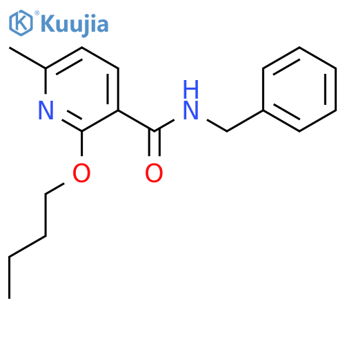 3-PYRIDINECARBOXAMIDE, 2-BUTOXY-6-METHYL-N-(PHENYLMETHYL)- structure