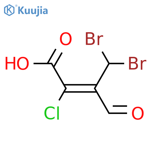 (2E)-4,4-Dibromo-2-chloro-3-formyl-2-butenoic Acid structure
