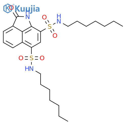 N9,N11-diheptyl-3-oxo-2-azatricyclo6.3.1.0^{4,12}dodeca-1(11),4,6,8(12),9-pentaene-9,11-disulfonamide structure