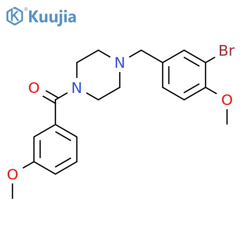 1-(3-bromo-4-methoxybenzyl)-4-(3-methoxybenzoyl)piperazine structure