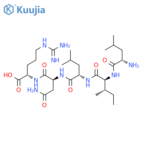 L-Leucyl-L-isoleucyl-L-leucyl-L-asparaginyl-N~5~-(diaminomethylidene)-L-ornithine structure