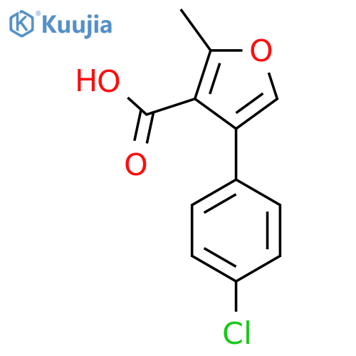 4-(4-chlorophenyl)-2-methylfuran-3-carboxylic acid structure