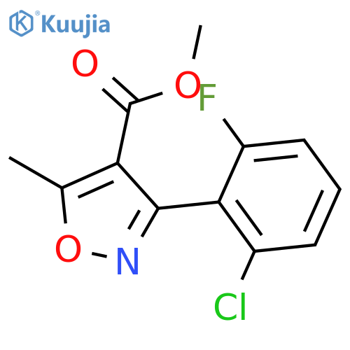 Methyl 3-(2-chloro-6-fluorophenyl)-5-methylisoxazole-4-carboxylate structure