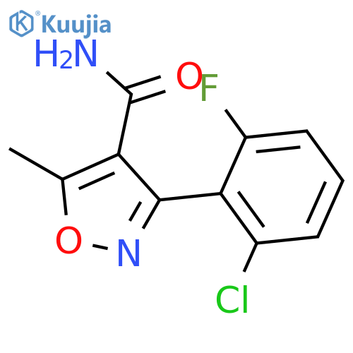 3-(2-Chloro-6-fluorophenyl)-5-methylisoxazole-4-carboxamide structure