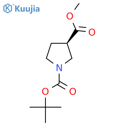 1-tert-butyl 3-methyl (3R)-pyrrolidine-1,3-dicarboxylate structure
