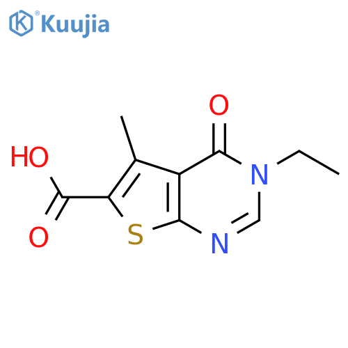 3-Ethyl-5-methyl-4-oxo-3H,4H-thieno2,3-dpyrimidine-6-carboxylic Acid structure
