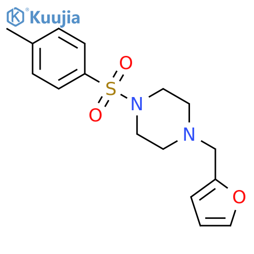 1-(2-furylmethyl)-4-[(4-methylphenyl)sulfonyl]piperazine structure