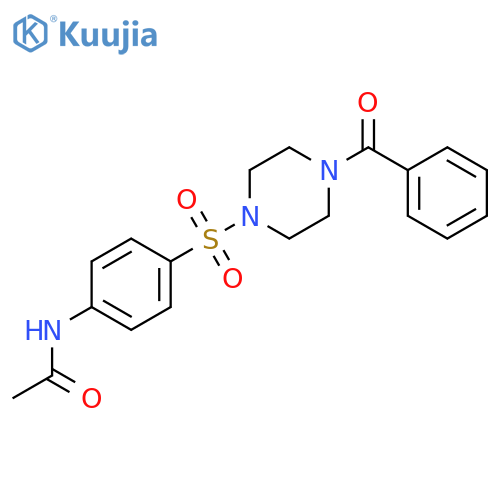 N-(4-{[4-(phenylcarbonyl)piperazin-1-yl]sulfonyl}phenyl)acetamide structure