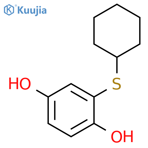 2-(Cyclohexylsulfanyl)benzene-1,4-diol structure