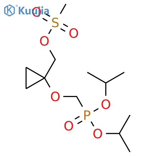 [1-[Di(propan-2-yloxy)phosphorylmethoxy]cyclopropyl]methyl methanesulfonate structure
