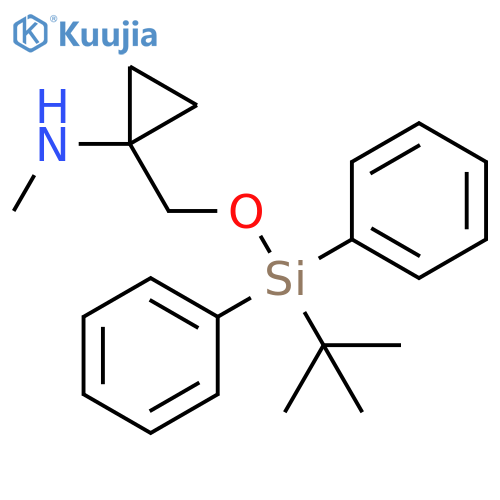 Cyclopropanamine, 1-[[[(1,1-dimethylethyl)diphenylsilyl]oxy]methyl]-N-methyl- structure