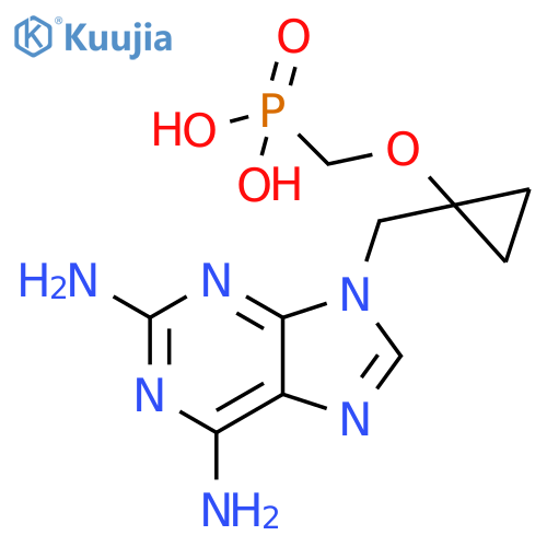 Phosphonic acid, P-[[[1-[(2,6-diamino-9H-purin-9-yl)methyl]cyclopropyl]oxy]methyl]- structure
