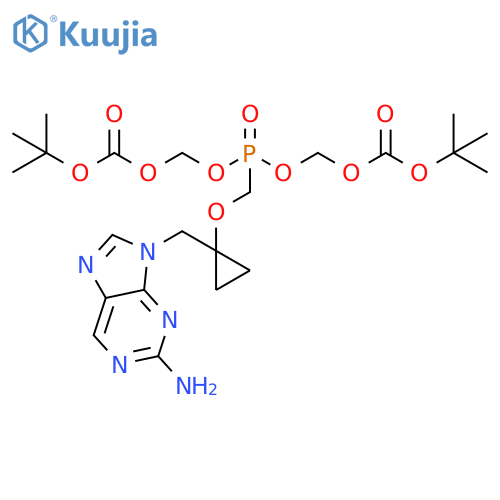 2,4,6,8-Tetraoxa-5-phosphanonanedioic acid, 5-[[[1-[(2-amino-9H-purin-9-yl)methyl]cyclopropyl]oxy]methyl]-, bis(1,1-dimethylethyl) ester, 5-oxide structure