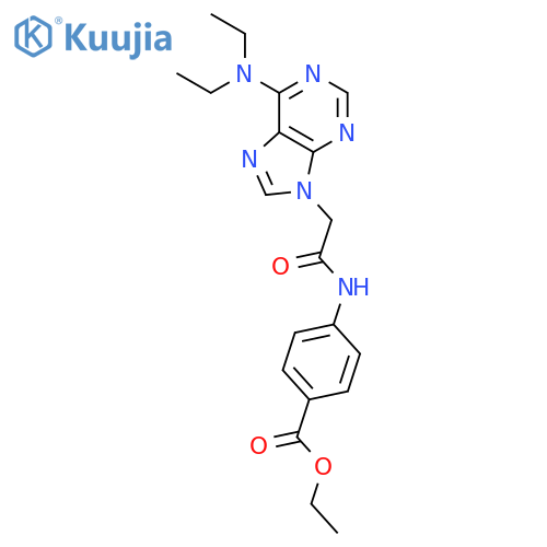 Benzoic acid,4-[[2-[6-(diethylamino)-9H-purin-9-yl]acetyl]amino]-, ethyl ester structure