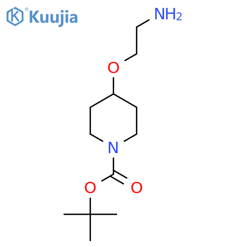 Tert-butyl 4-(2-aminoethoxy)piperidine-1-carboxylate structure