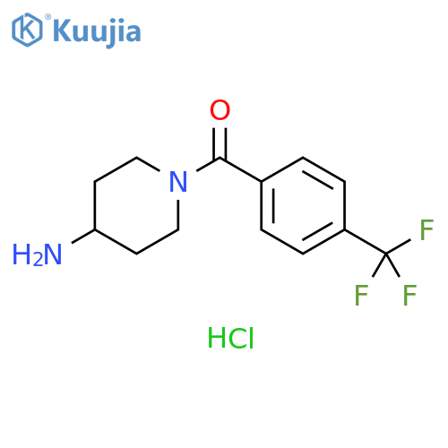 (4-Aminopiperidin-1-yl)[4-(trifluoromethyl)phenyl]methanone hydrochloride structure
