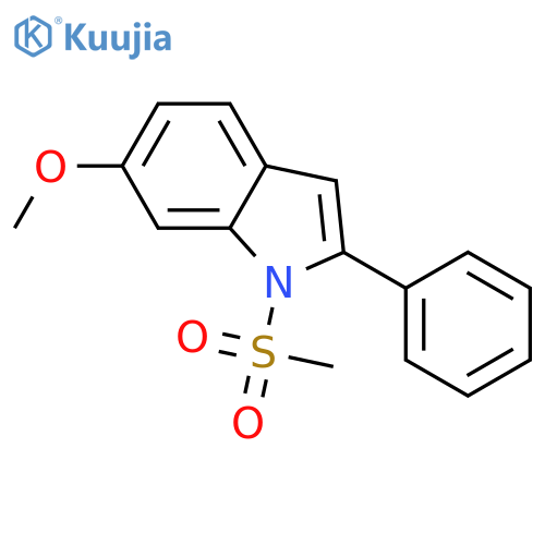 1H-Indole, 6-methoxy-1-(methylsulfonyl)-2-phenyl- structure