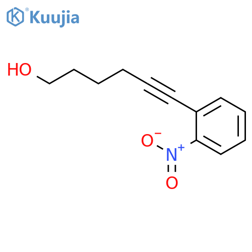 5-Hexyn-1-ol, 6-(2-nitrophenyl)- structure