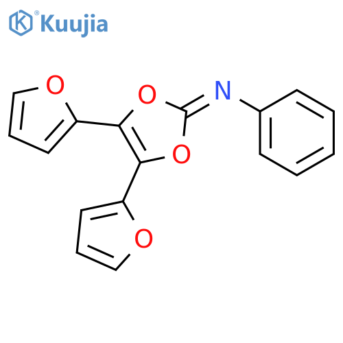 Benzenamine, N-(4,5-di-2-furanyl-1,3-dioxol-2-ylidene)- structure