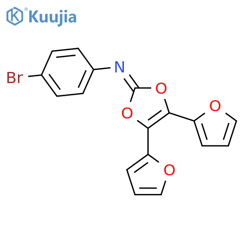 BENZENAMINE, 4-BROMO-N-(4,5-DI-2-FURANYL-1,3-DIOXOL-2-YLIDENE)- structure