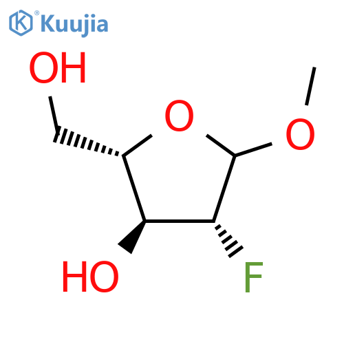 Methyl 2-deoxy-2-fluoro-L-arabinofuranoside structure