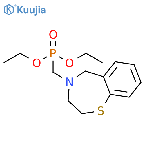Phosphonic acid, [(2,3-dihydro-1,4-benzothiazepin-4(5H)-yl)methyl]-, diethyl ester (9CI) structure