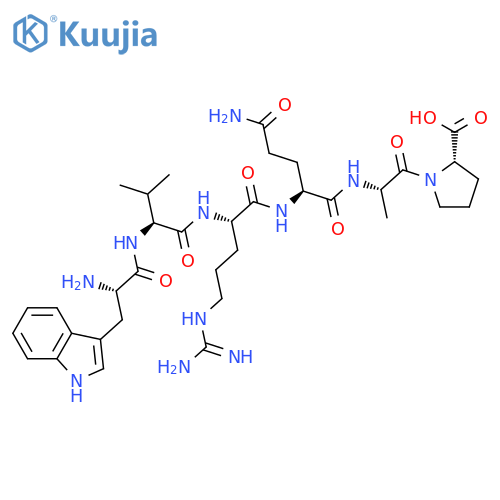 L-PROLINE, L-TRYPTOPHYL-L-VALYL-L-ARGINYL-L-GLUTAMINYL-L-ALANYL- structure