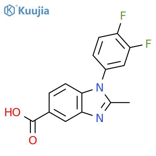 1-(3,4-Difluorophenyl)-2-methyl-1H-benzimidazole-5-carboxylic acid structure