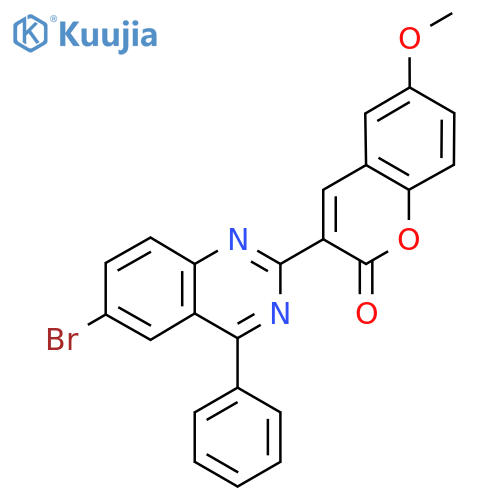 3-(6-bromo-4-phenylquinazolin-2-yl)-6-methoxy-2H-chromen-2-one structure