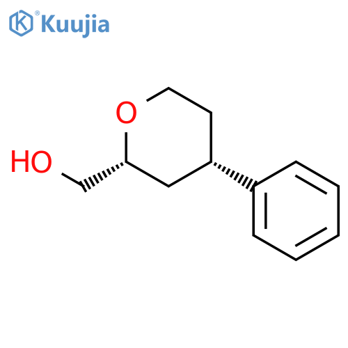 2H-PYRAN-2-METHANOL, TETRAHYDRO-4-PHENYL-, (2R,4S)- structure