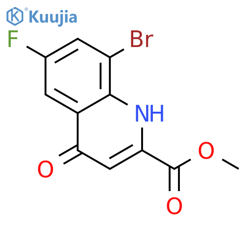 Methyl 8-bromo-6-fluoro-4-oxo-1,4-dihydroquinoline-2-carboxylate structure