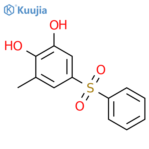 1,2-Benzenediol, 3-methyl-5-(phenylsulfonyl)- structure