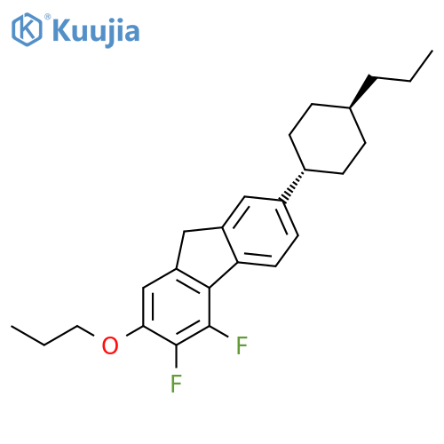 9H-Fluorene, 3,4-difluoro-2-propoxy-7-(trans-4-propylcyclohexyl)- structure