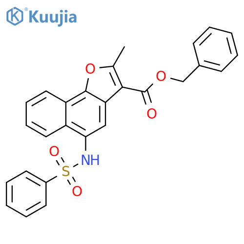 benzyl 5-benzenesulfonamido-2-methylnaphtho1,2-bfuran-3-carboxylate structure