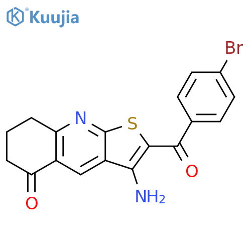 3-amino-2-(4-bromobenzoyl)-5H,6H,7H,8H-thieno[2,3-b]quinolin-5-one structure
