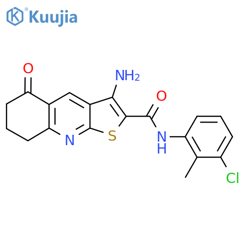 3-amino-N-(3-chloro-2-methylphenyl)-5-oxo-5H,6H,7H,8H-thieno2,3-bquinoline-2-carboxamide structure