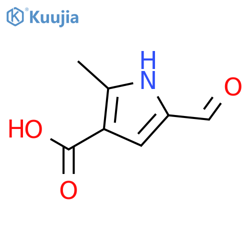 5-formyl-2-methyl-1H-pyrrole-3-carboxylic acid structure