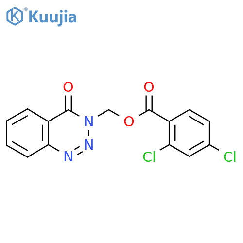 (4-oxo-3,4-dihydro-1,2,3-benzotriazin-3-yl)methyl 2,4-dichlorobenzoate structure