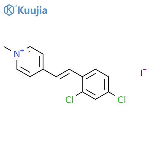 Pyridinium, 4-[2-(2,4-dichlorophenyl)ethenyl]-1-methyl-, iodide structure