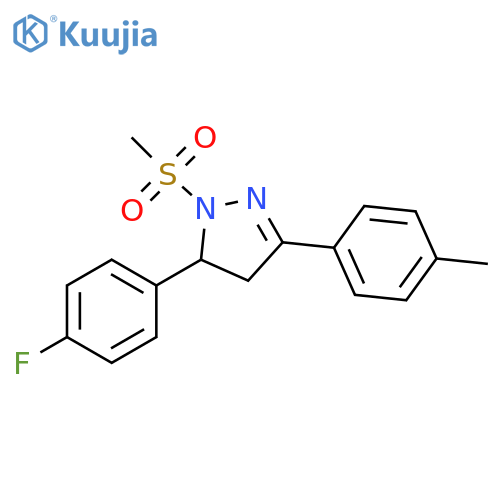 5-(4-fluorophenyl)-1-methanesulfonyl-3-(4-methylphenyl)-4,5-dihydro-1H-pyrazole structure