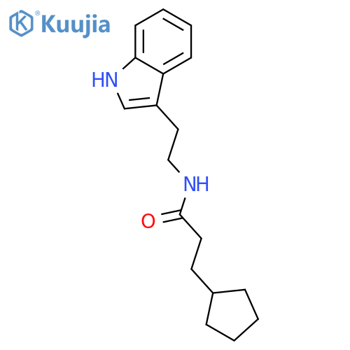 3-cyclopentyl-N-[2-(1H-indol-3-yl)ethyl]propanamide structure