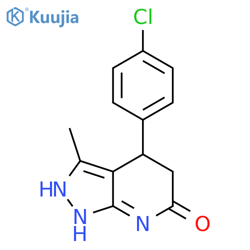 4-(4-chlorophenyl)-3-methyl-1H,4H,5H,6H,7H-pyrazolo3,4-bpyridin-6-one structure