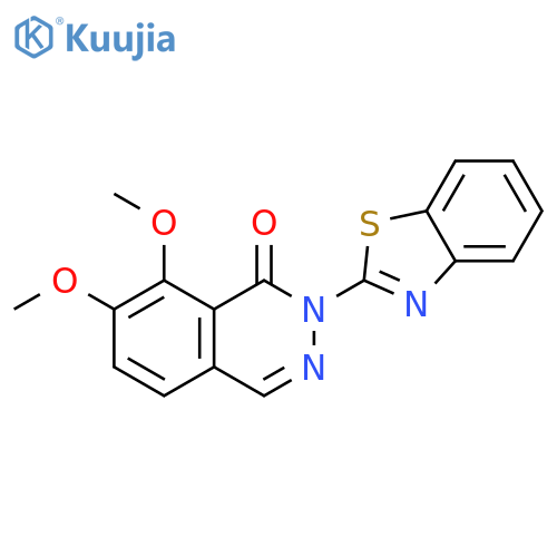 2-(1,3-benzothiazol-2-yl)-7,8-dimethoxy-1,2-dihydrophthalazin-1-one structure