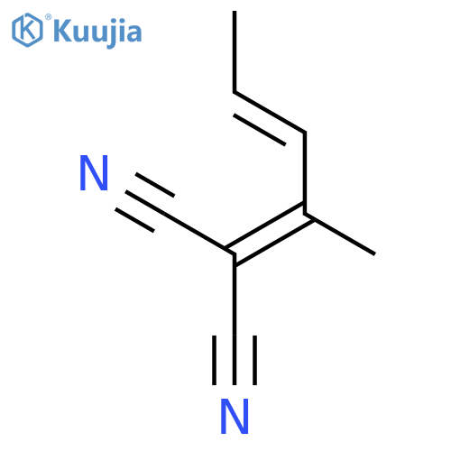Propanedinitrile, [(2E)-1-methyl-2-butenylidene]- structure